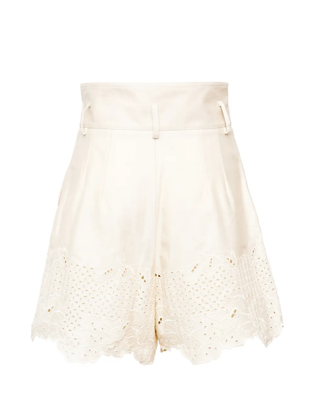 Loretta Caponi Rocchetta scalloped shorts - Beige
