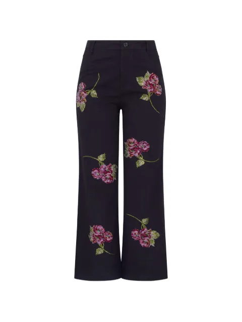 Libertine Pantaloni crop Primrose con decorazione a fiori