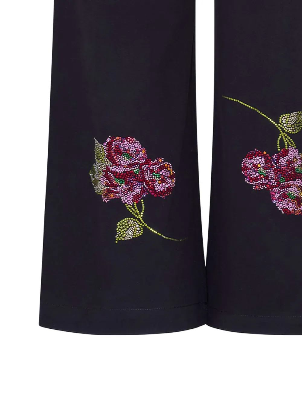 Libertine Primrose floral-embellishment cropped trousers - Zwart