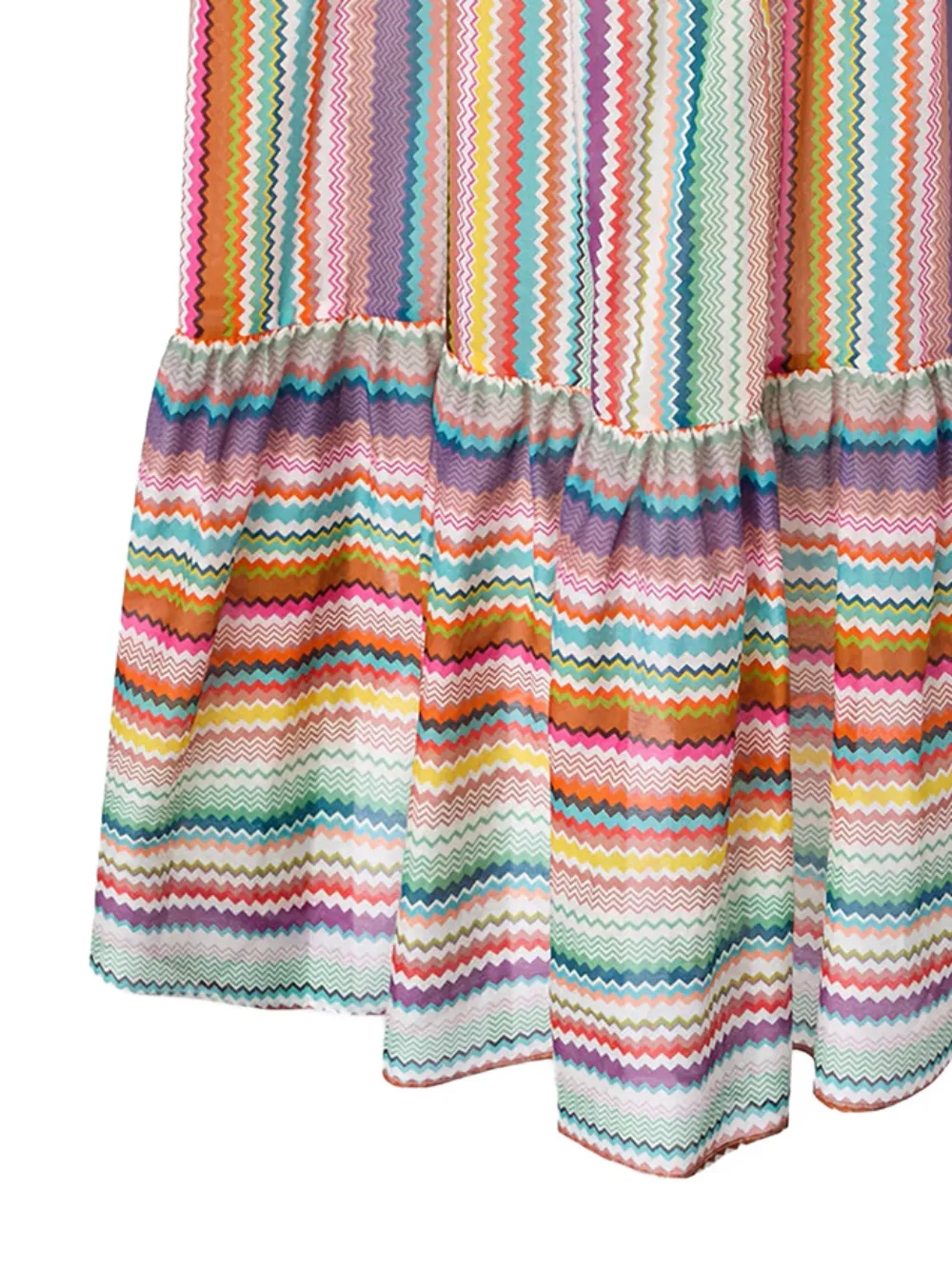 Missoni sleeveless zigzag-pattern maxi dress - Wit