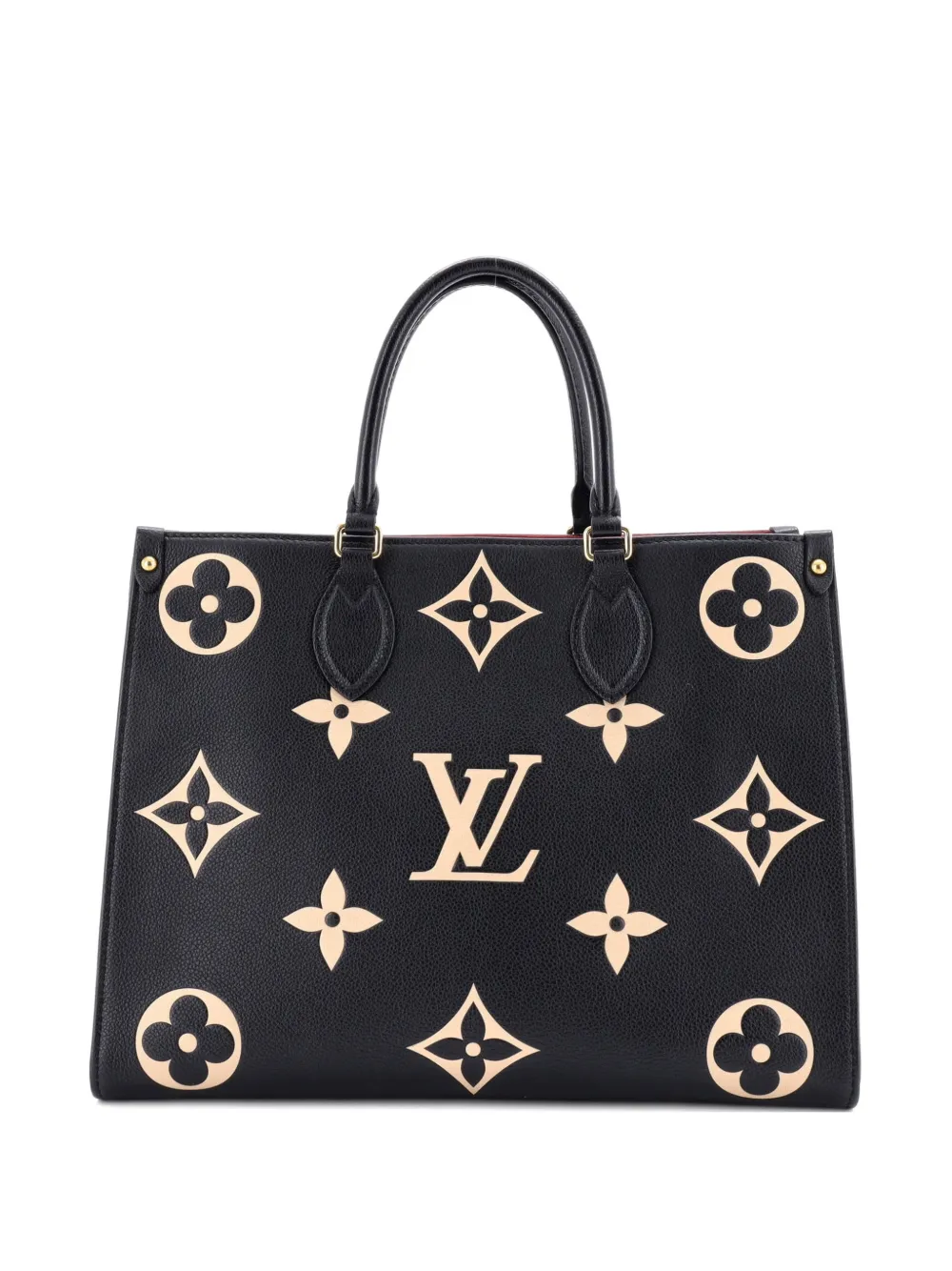 Louis Vuitton Pre-Owned Borsa a spalla OnTheGo MM in pelle Empreinte con monogramma Giant - Nero