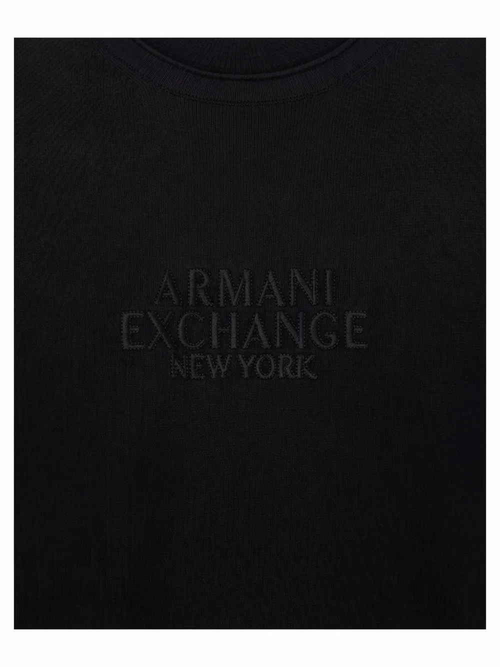 Armani Exchange logo-embroidered sweater Zwart