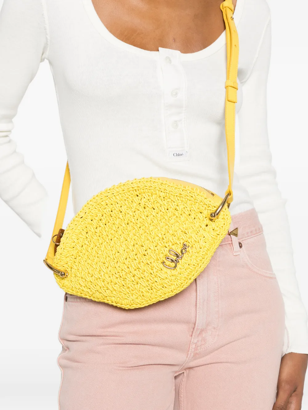 Chloé Tropicus Lemon crossbodytas Geel