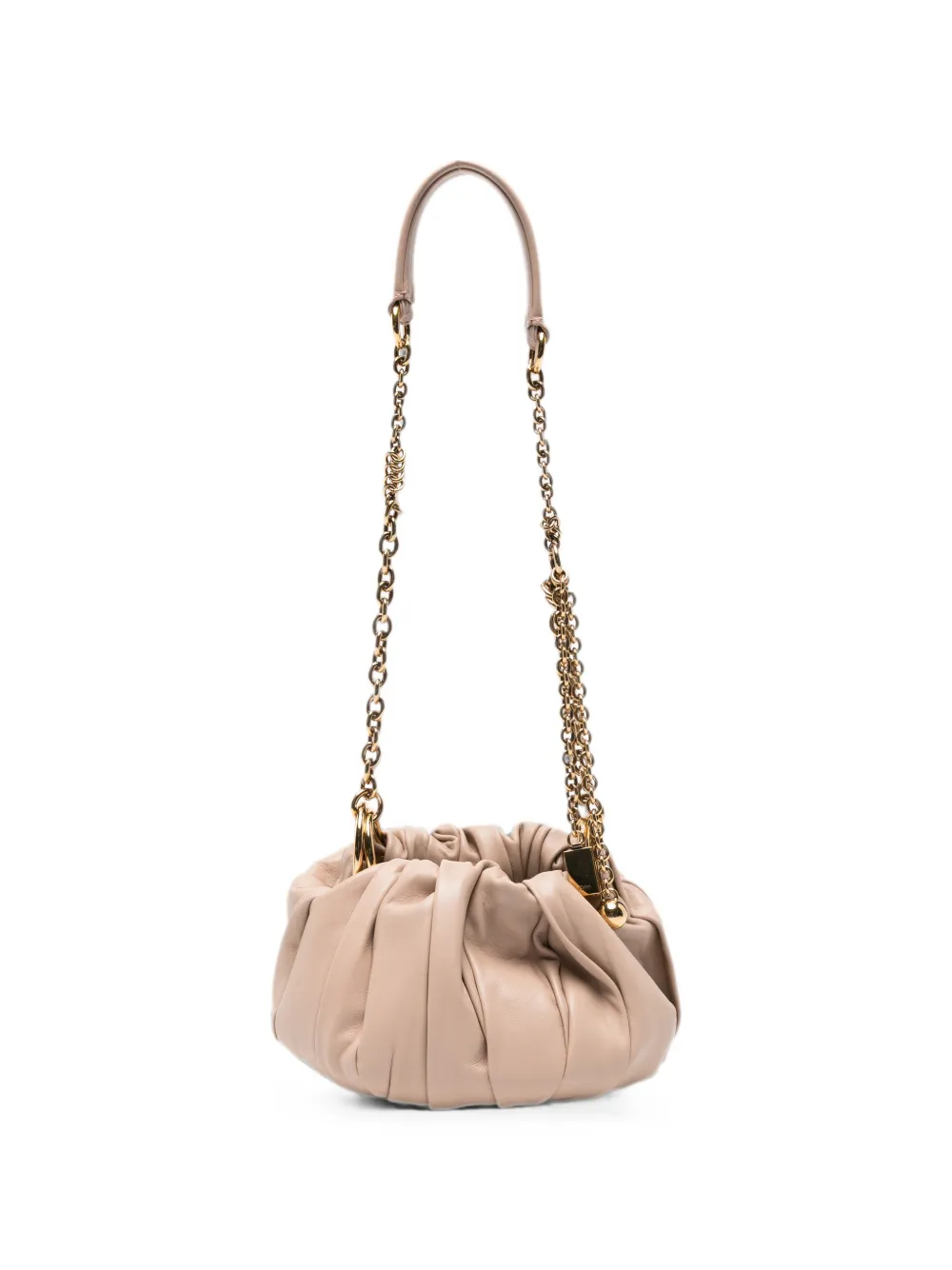 Chloé Plissé pleated leather shoulder bag - Toni neutri