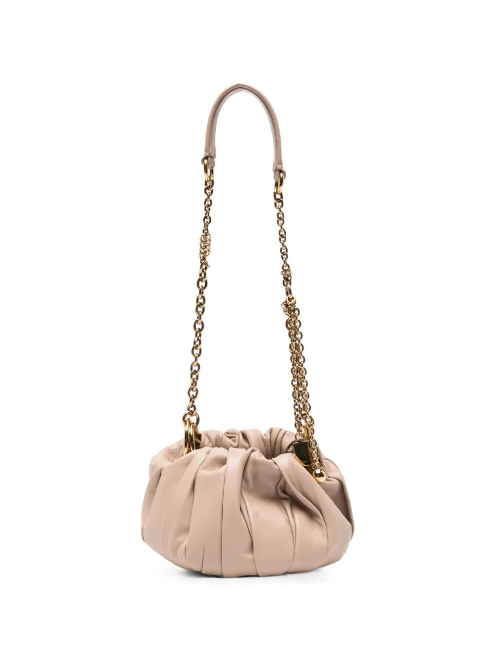 Chloé Plissé pleated leather shoulder bag - Toni neutri
