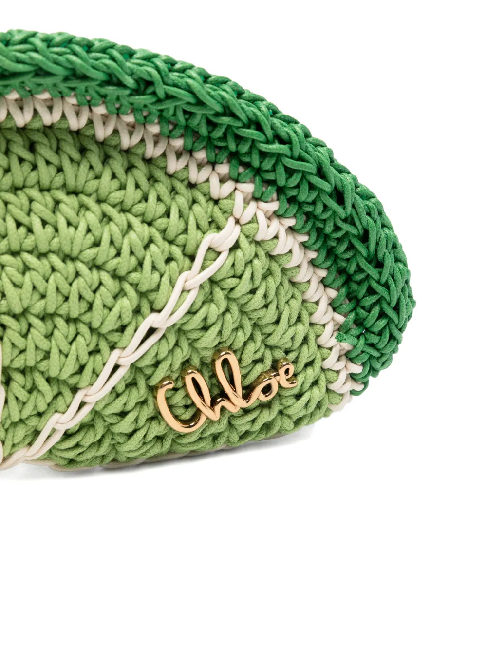 Chloé Tropicus Lime Slice buidel met gewaxt koord Groen