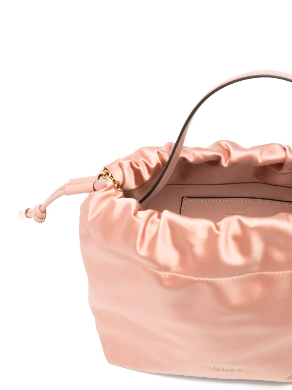 Chloé Icons mini-schoudertas met ketting van zacht leer Roze