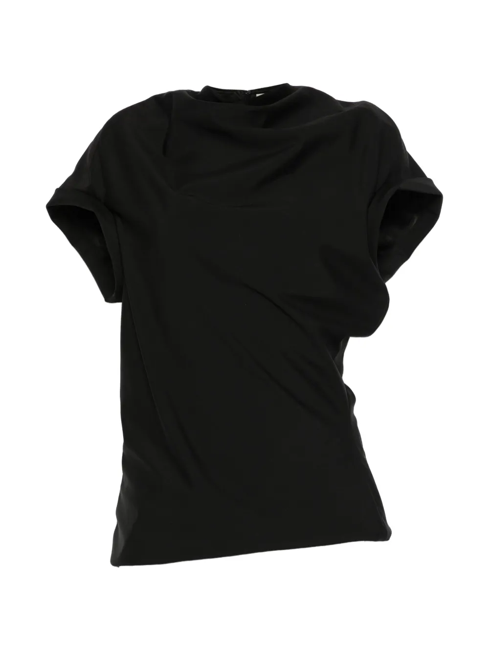 KHAITE Tandie draped blouse - Nero