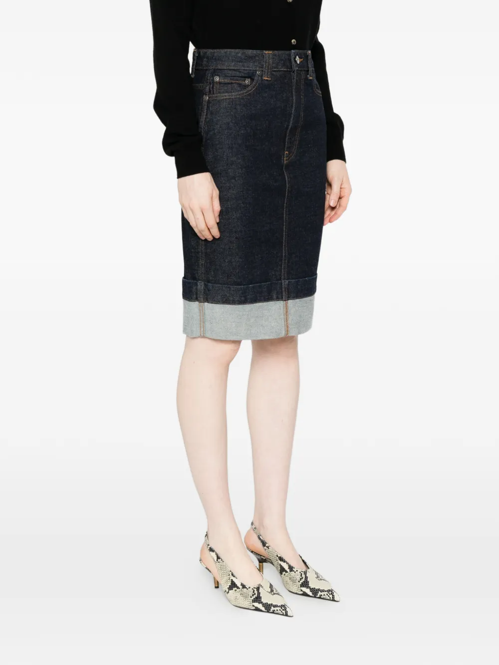 KHAITE Kendra rok Blauw