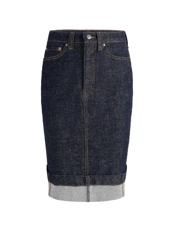 Khaite Kendra Skirt in Blue