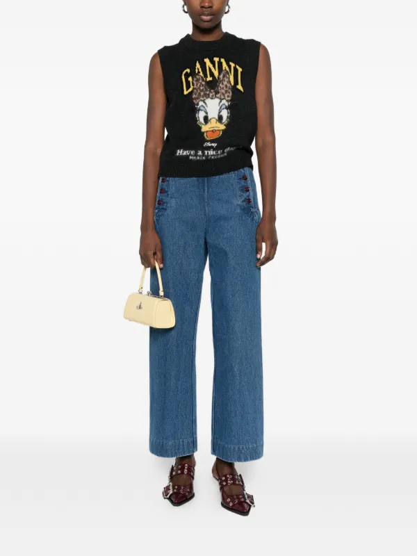 GANNI x Disney Graphic Wool Vest | Grey | FARFETCH