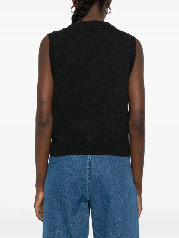 GANNI x Disney Graphic Wool Vest | Grey | FARFETCH