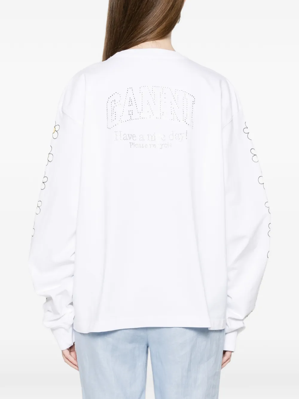 GANNI x Disney Daisy Duck T-shirt met lange mouwen Wit