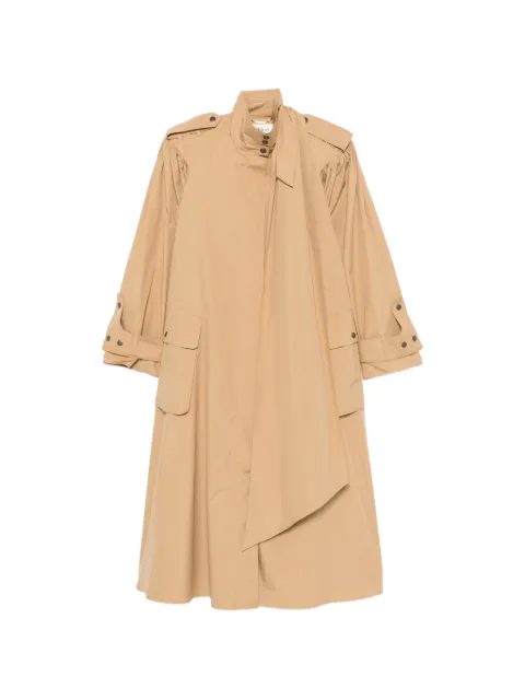 Chloé high-neck scarf gathered trench coat