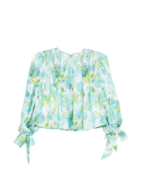 Chloé floral-detail crew neck blouse