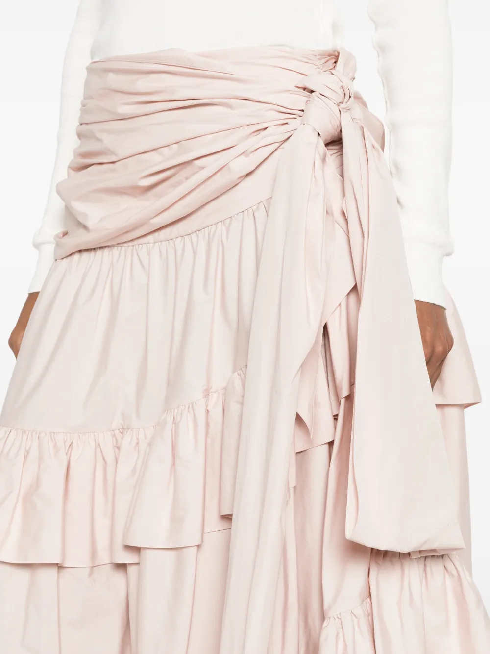 Chloé Katoenen popeline maxi-rok met ruches Roze