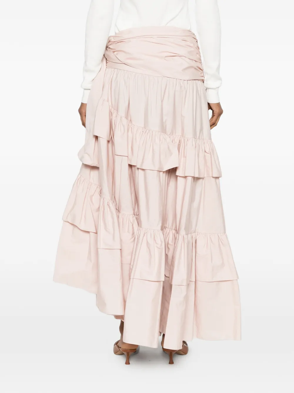 Chloé Katoenen popeline maxi-rok met ruches Roze