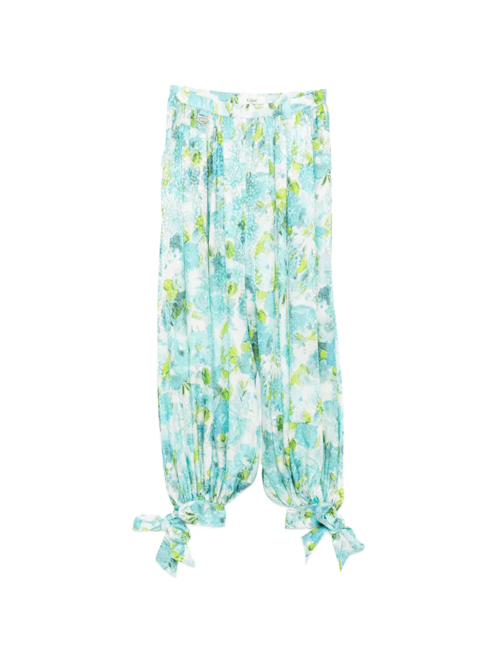 Chloé floral-print jacquard trousers - Blue