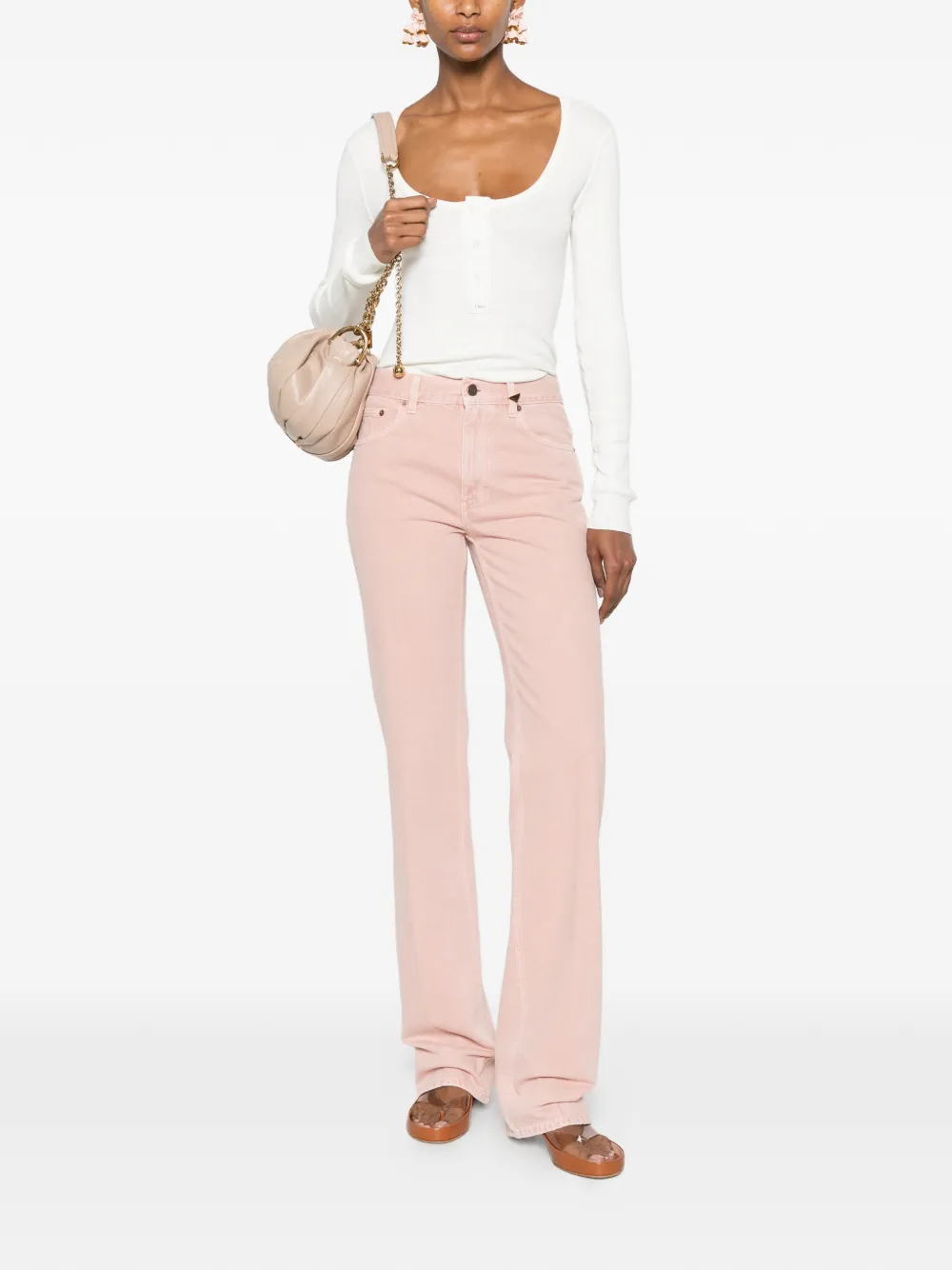  Chloé Vaqueros Con Bolsillos - Rosa 