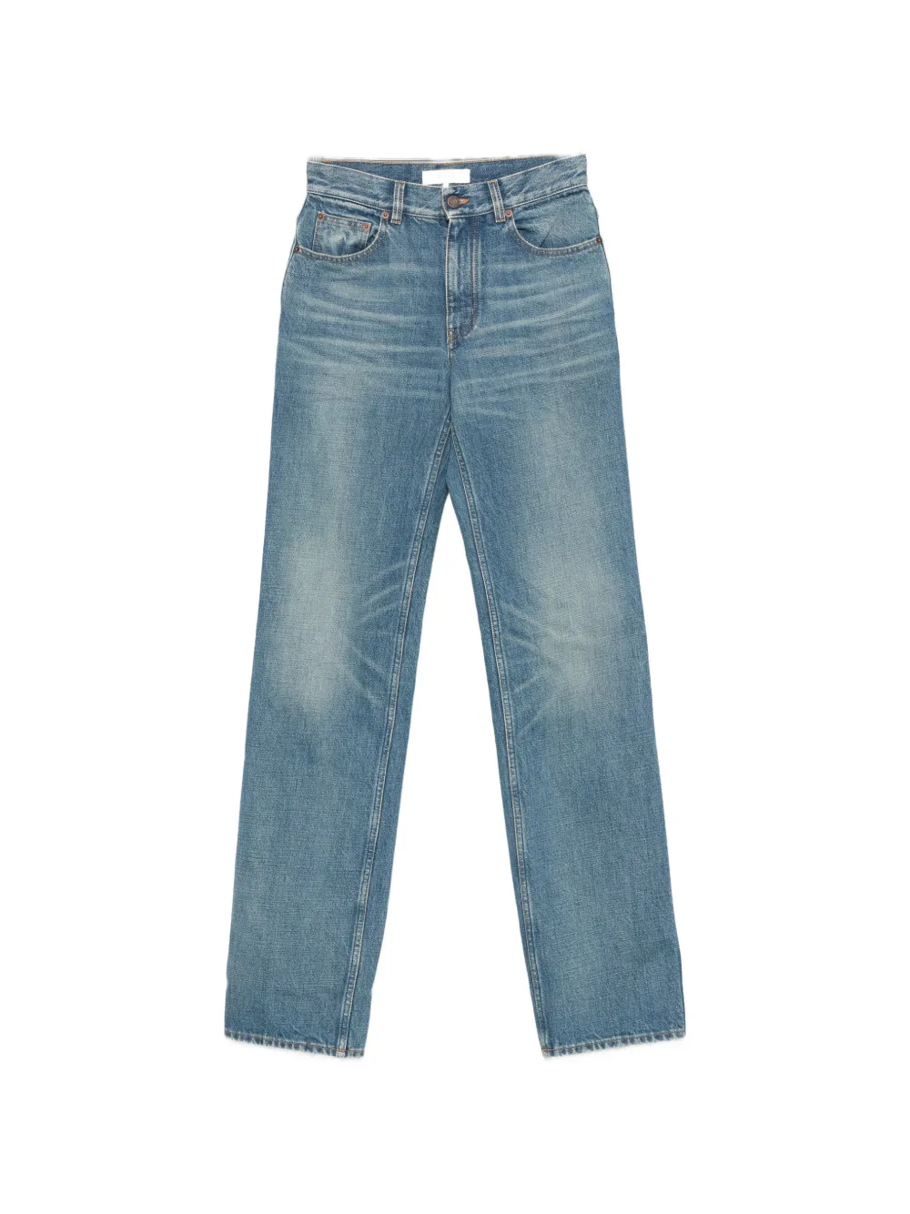 Chloé pocket logo-patch jeans - Blu