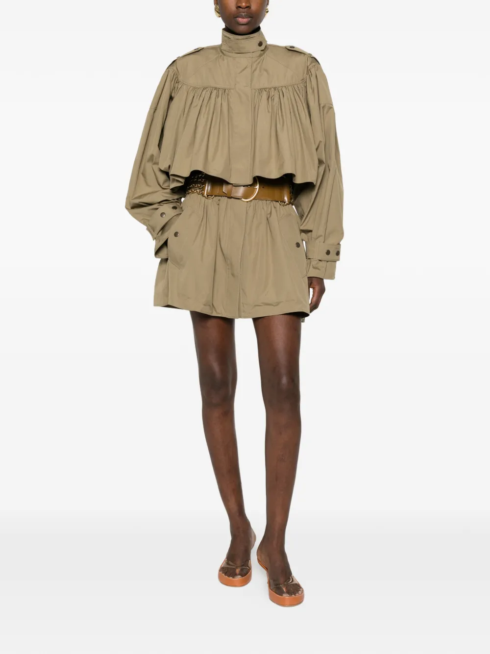 Chloé Jas met gesmockt detail Groen