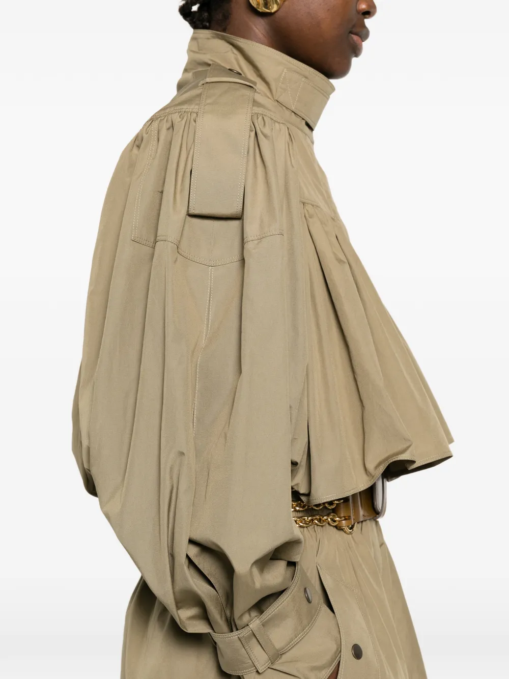 Chloé Jas met gesmockt detail Groen