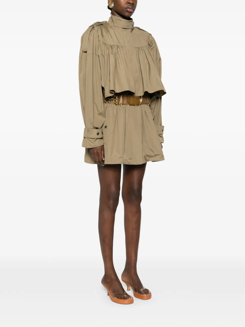 Chloé Jas met gesmockt detail Groen