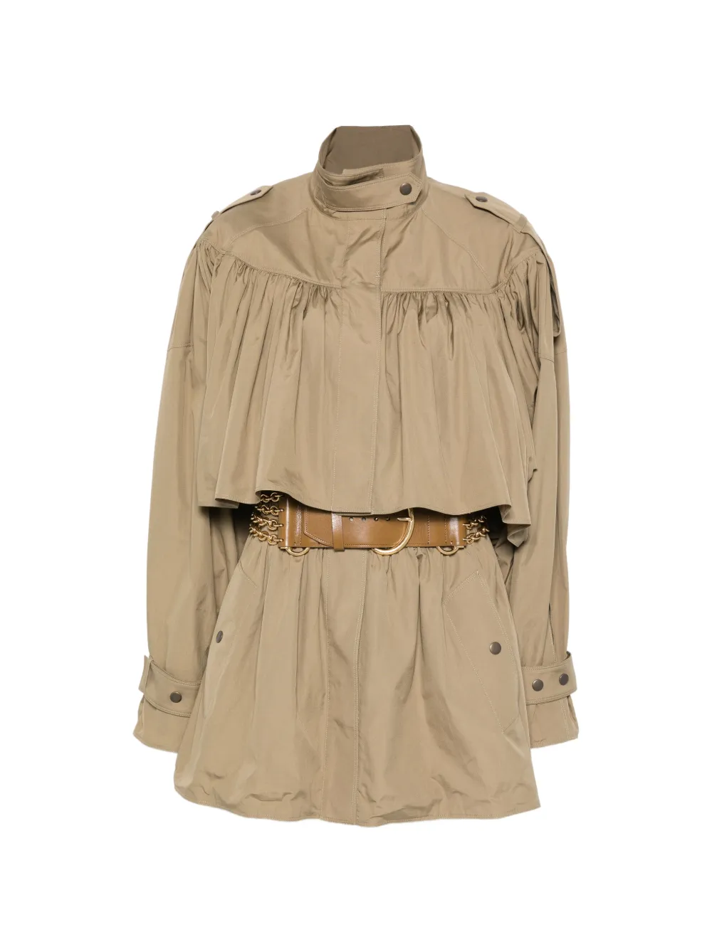 Chloé Cappotto con arricciatura - Verde