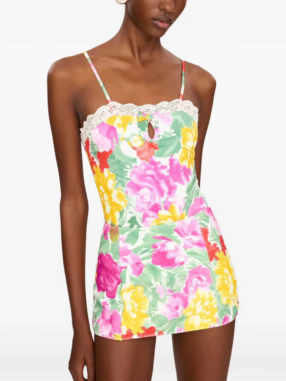Chloé Badpak met bloemenprint Roze