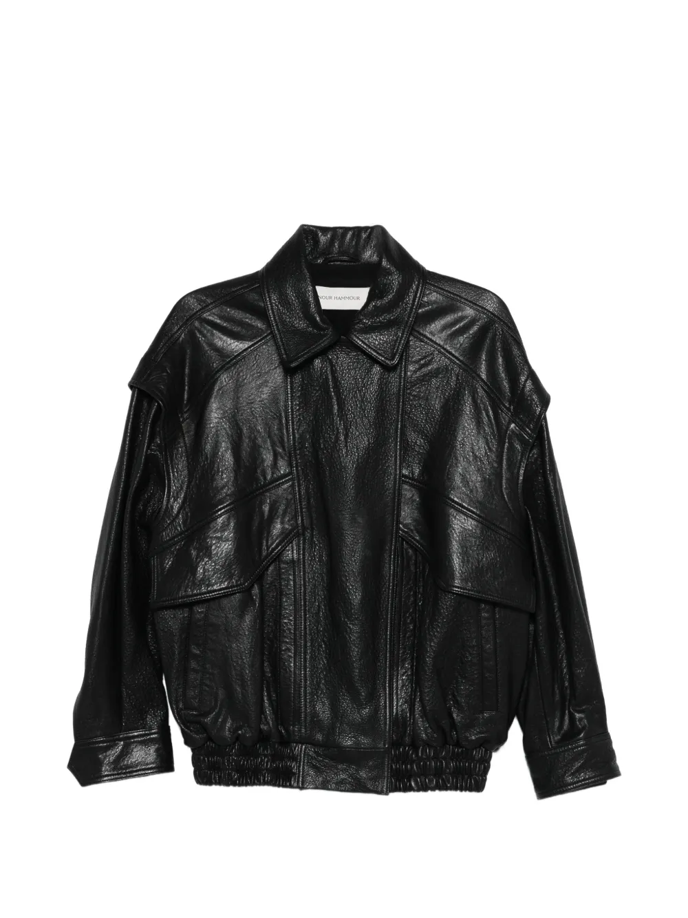 Nour Hammour Micah leather jacket - Nero