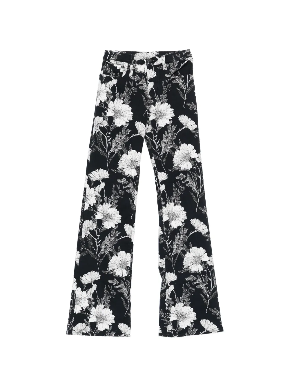 R13 Jane flower-print jeans - Blu