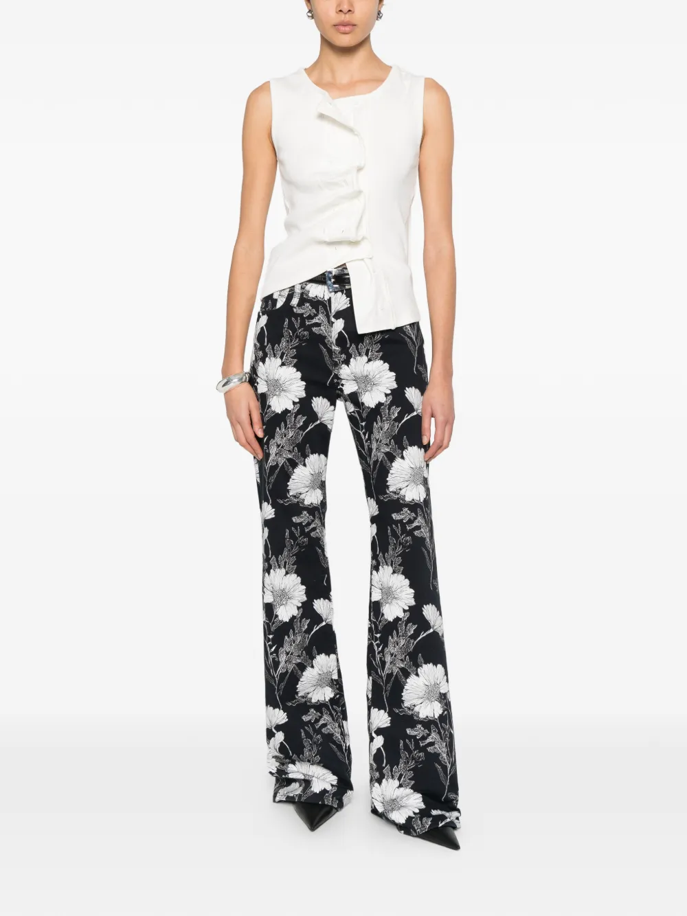 R13 Jane jeans met bloemenprint Blauw