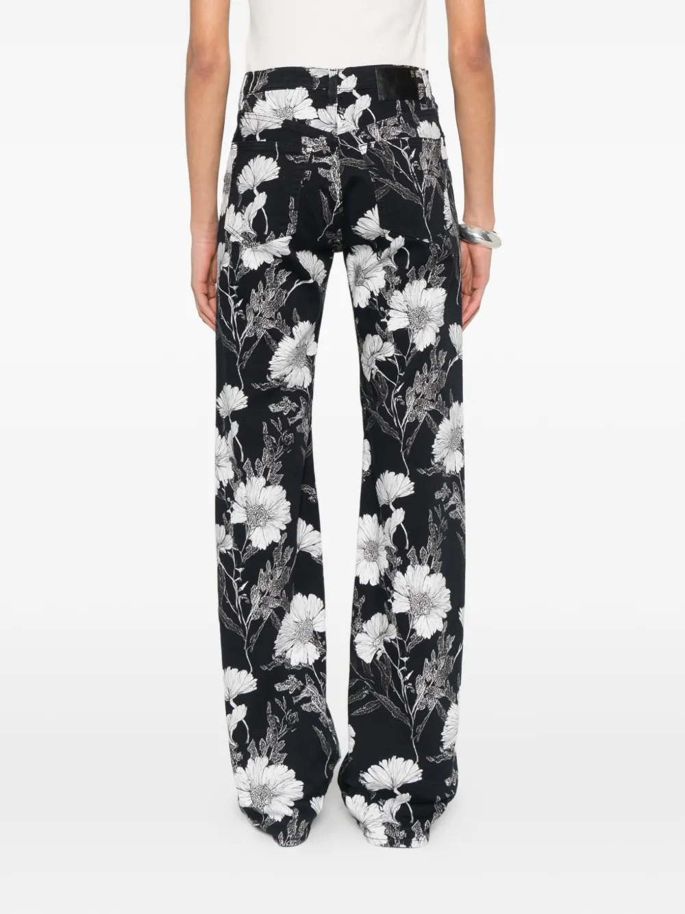 R13 Jane jeans met bloemenprint Blauw