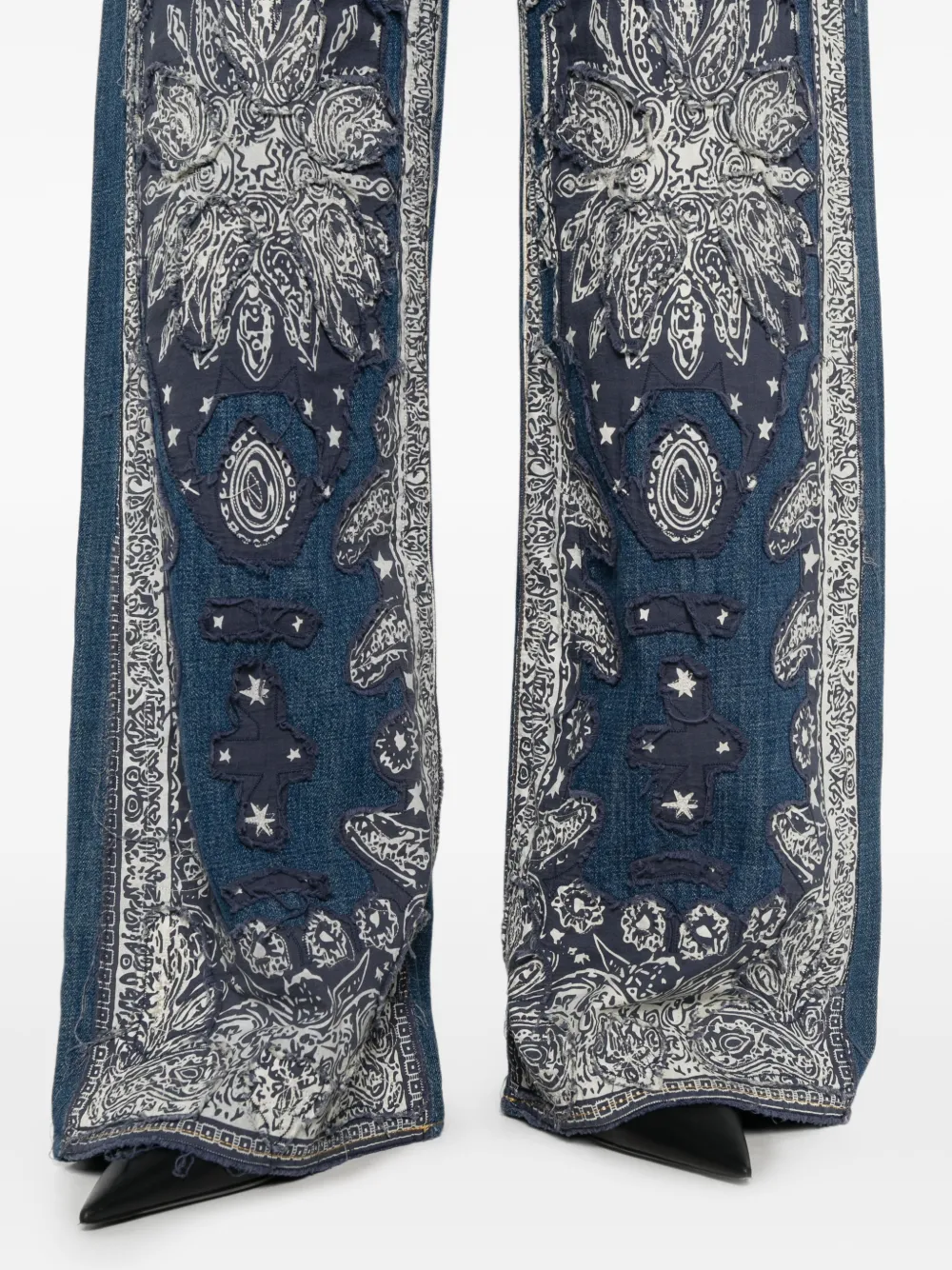 R13 D'Arcy jeans met wijde pijpen Blauw