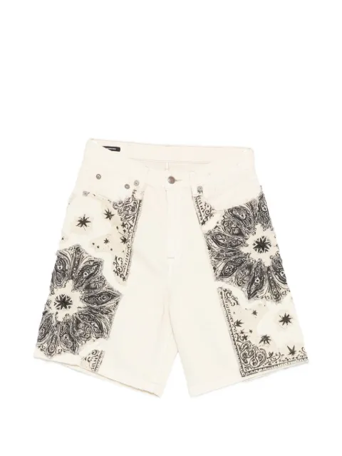 R13 bandana relaxed shorts