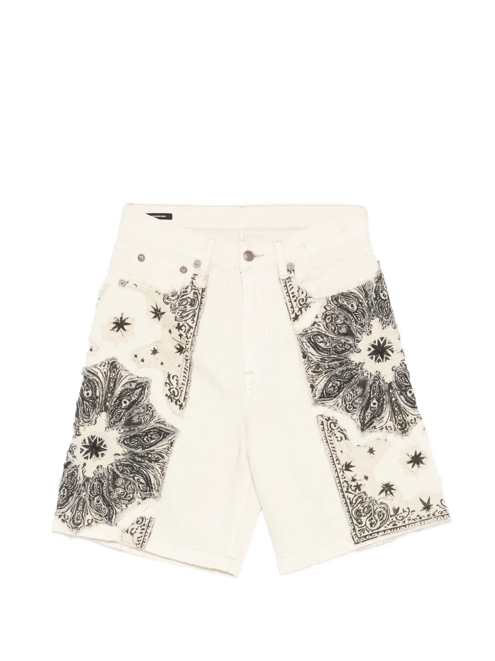R13 bandana relaxed shorts - Neutrals