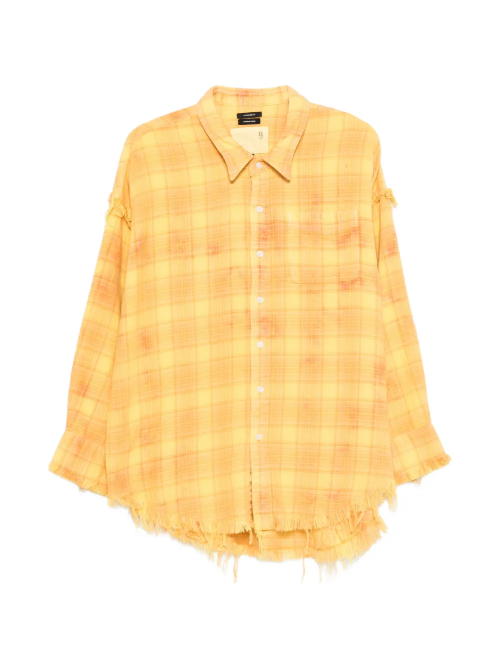 R13 shredded seam drop shirt - Giallo