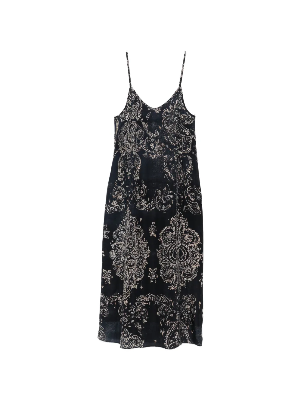 R13 medallion-print midi dress - Nero