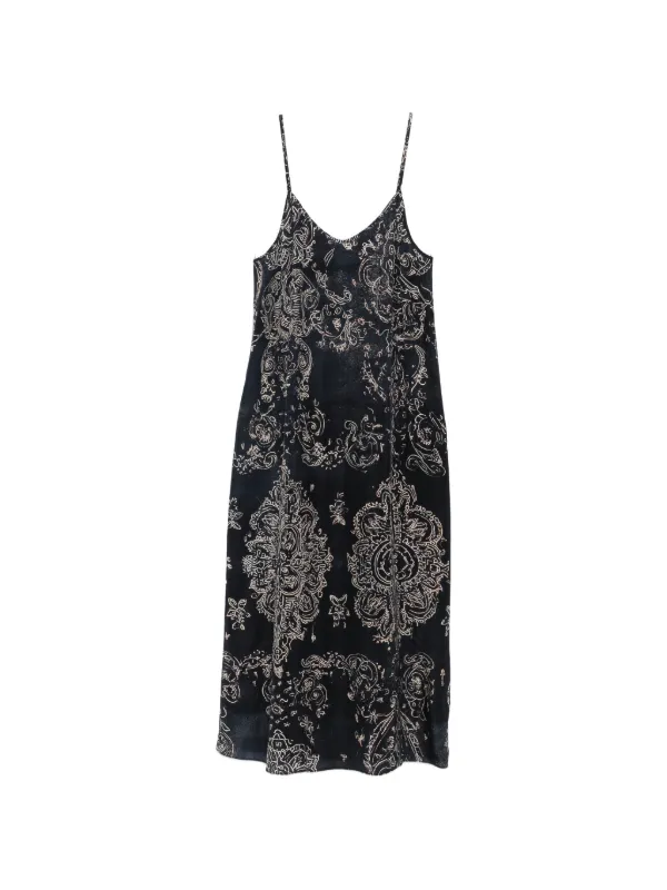 R13 Medallion-print Midi Dress in Black