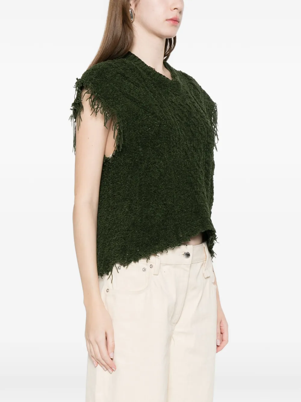  R13 Cable Knit Vest - Green 