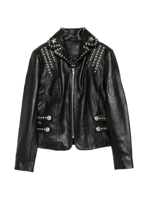 R13 Lou stud-embellished leather jacket