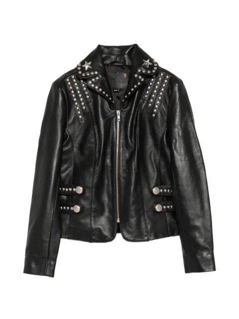R13 Lou stud-embellished leather jacket