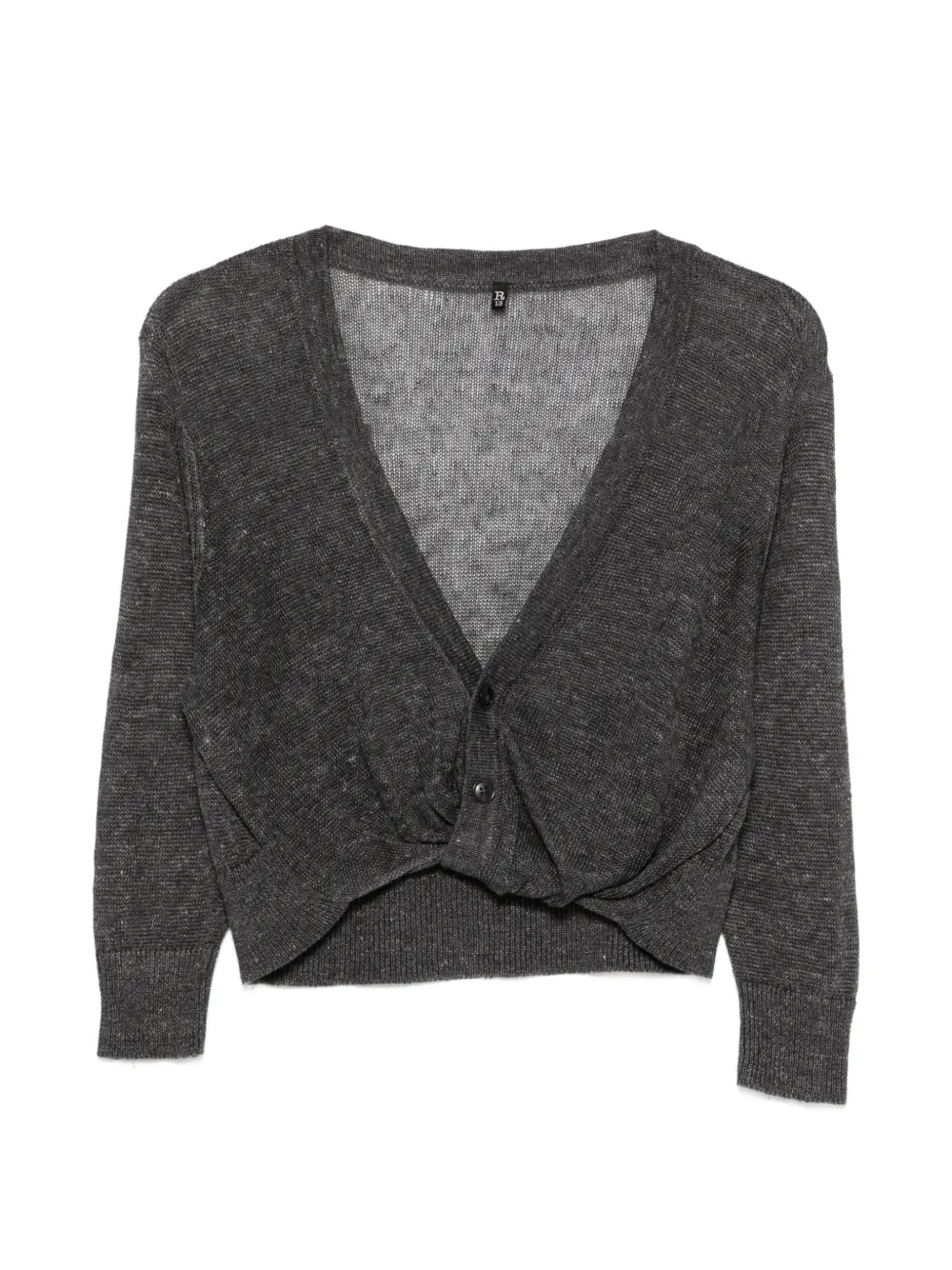 R13 twisted-front knit cardigan - Grey