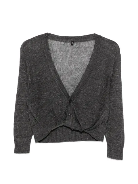 R13 strikket cardigan med snoet front
