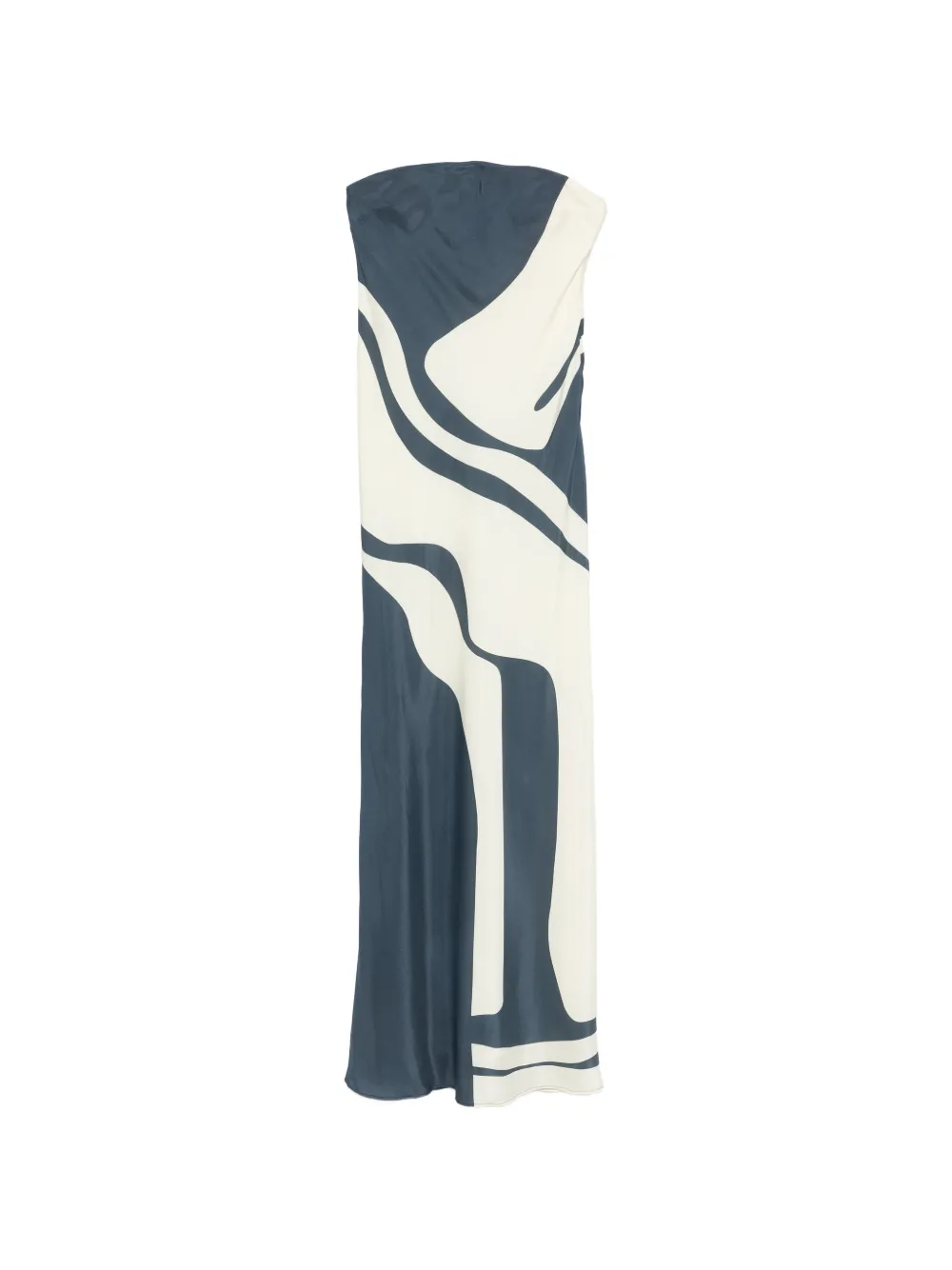 SIR. strapless print maxi dress - Blau