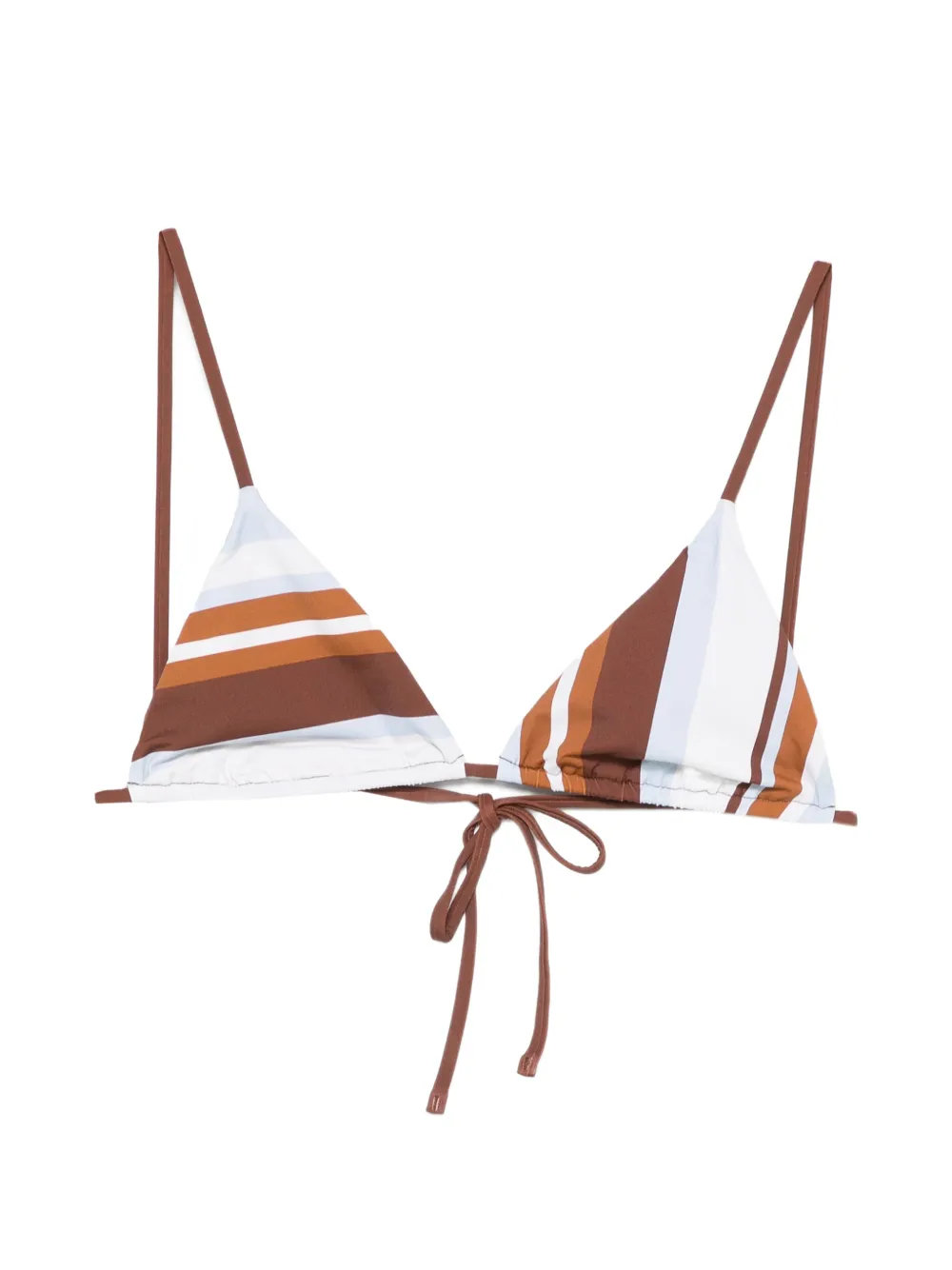 SIR. Marais striped-pattern bikini top - Braun