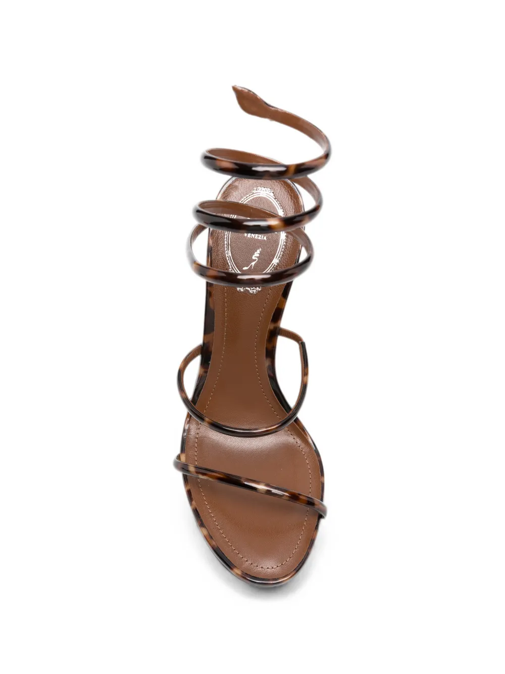 René Caovilla Cleo tortoiseshell-effect sandals Bruin