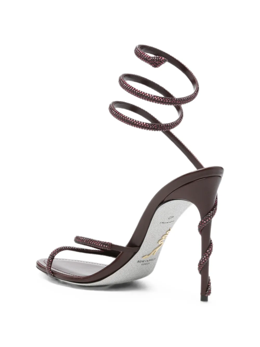 René Caovilla Margot crystal-embellished sandals Bruin