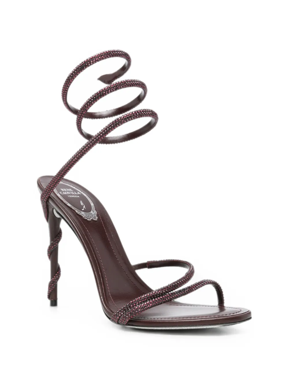 René Caovilla Margot crystal-embellished sandals Bruin