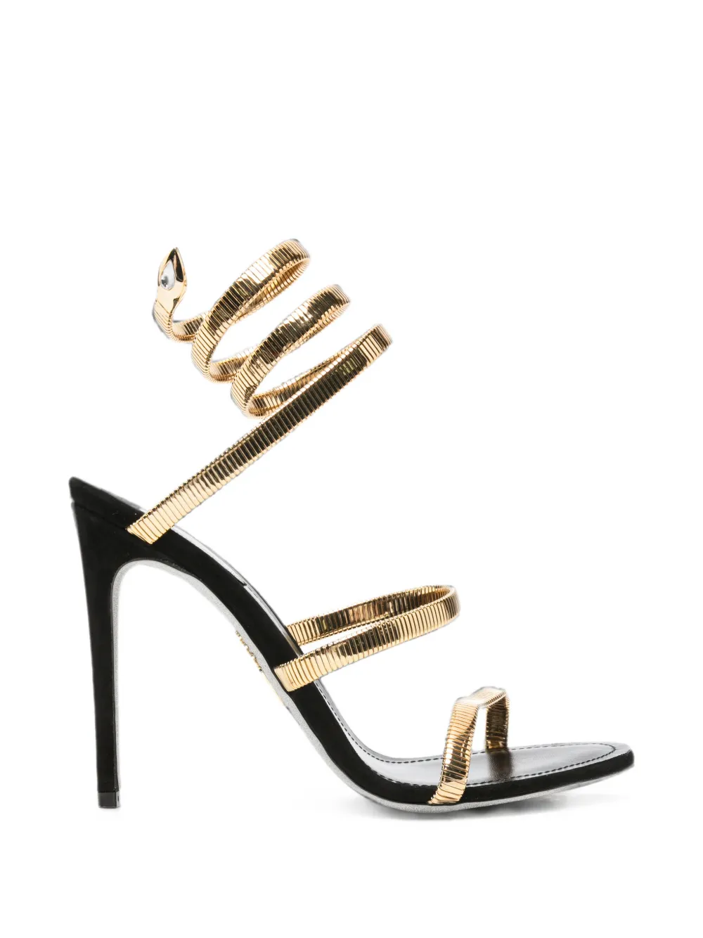 René Caovilla Juniper wrap-around heeled sandals Zwart